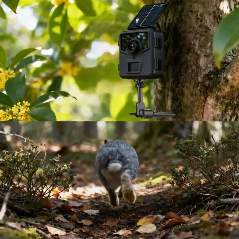 Threaded Screw-In Camera Tree Mount with Adjustable Head and 1/4-20 Mounting Point for Aiming Compatible Cameras Outdoors K1KF Quake
