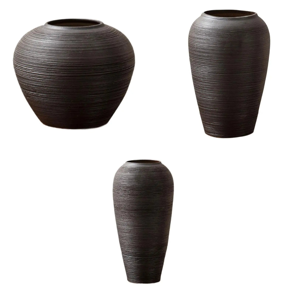 Rustic Farmhouse Ceramic Vase Handcrafted Flower Pot Table Centerpiece Modern Luxury Home Decoration for Room Quake