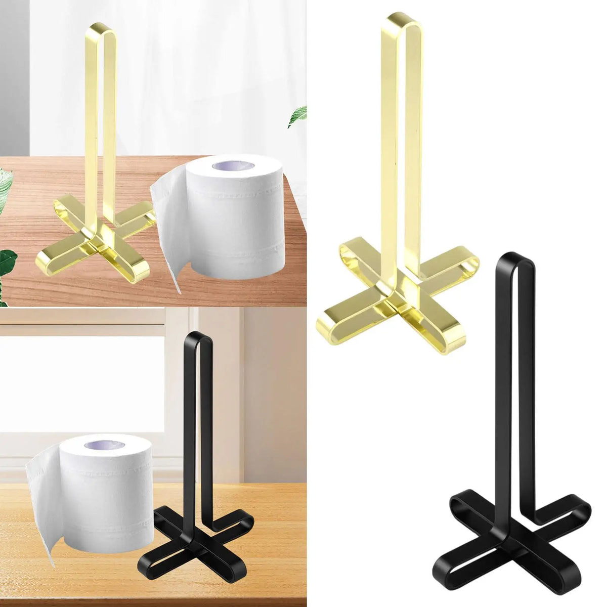 Roll Paper Storage Holder Rustproof with Anti-slip Mat Space Saving Dining Table Napkin Holder for Home Use Countertop Bathroom Quake