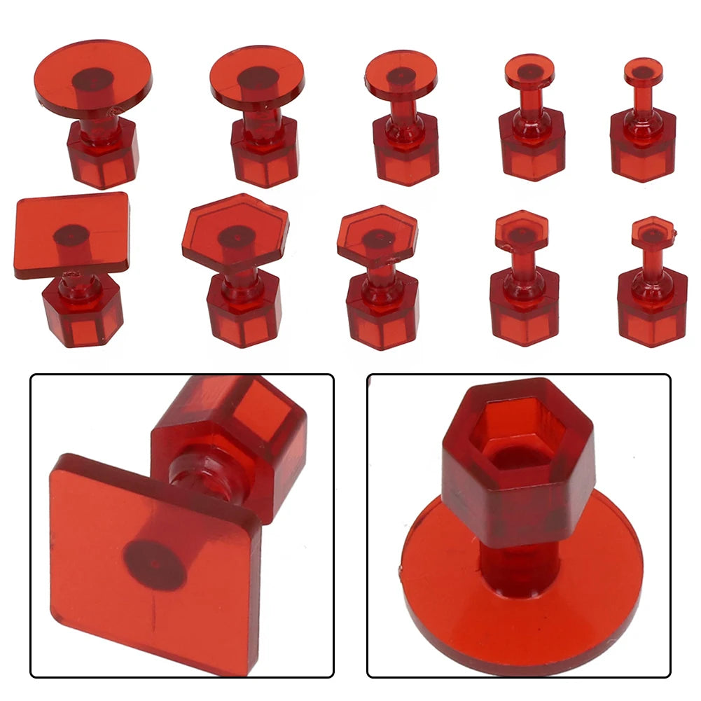 Dent Removal Tools Glue Tabs 10pcs High Quality Multiple Purposes Nylon T Bar Hammer Car Accessories Glue Tabs Quake