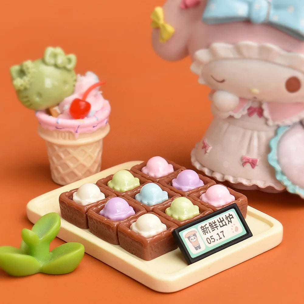 30Pcs Simulation Mini Bread Ice Cream Ball Resin Crafts Kawaii Cabochon Fake Food Scrapbook DIY Dollhouse Decoration Accessories Quake