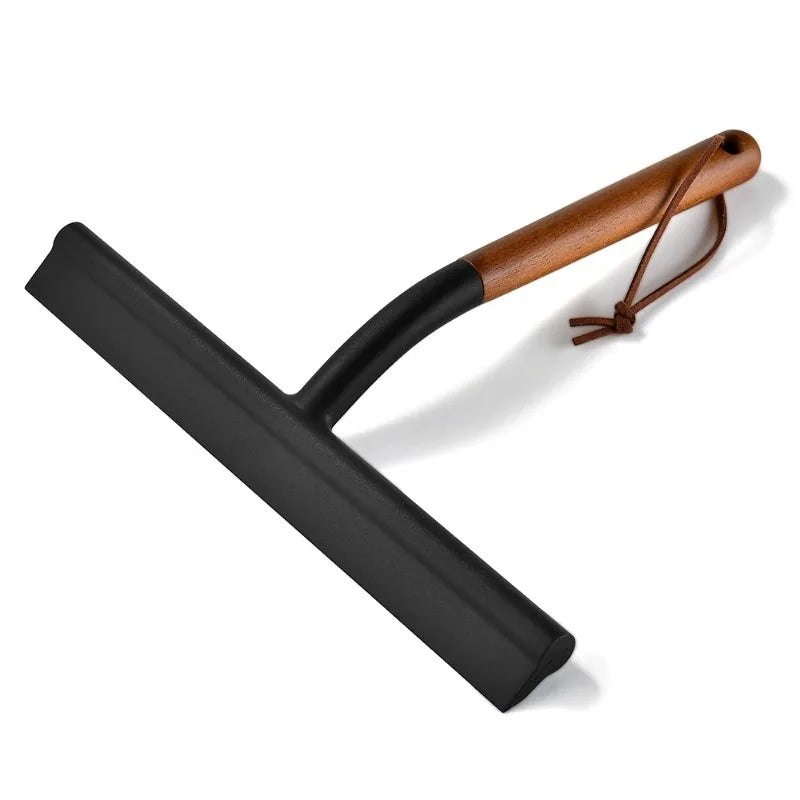 Wood‑Handle Silicone Squeegee Household Cleaning Tool for Glass Window Bathroom Shower Kitchen Countertop Water Remover Quake