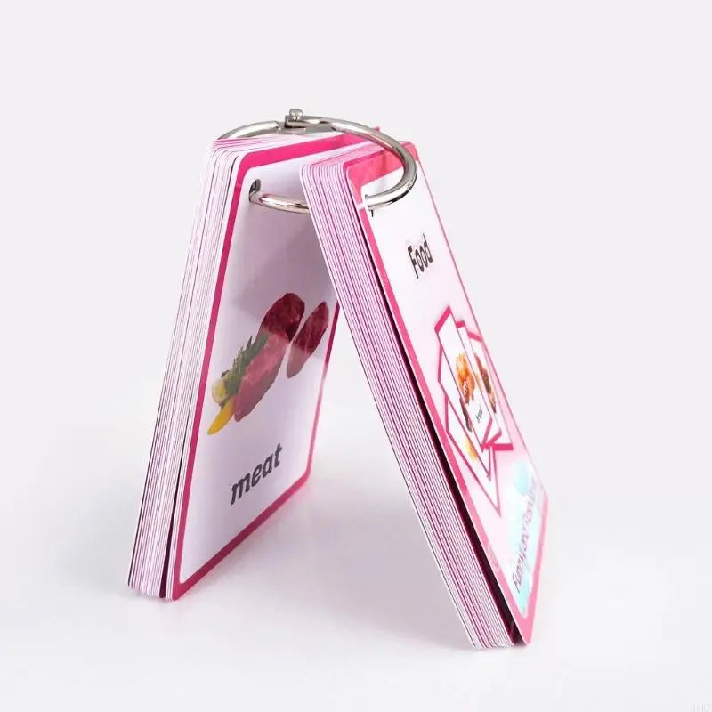 Picture Word Flash Cards Set Kids Early Learning Vocabulary Card For Children Language Teaching Classroom K1KF Quake