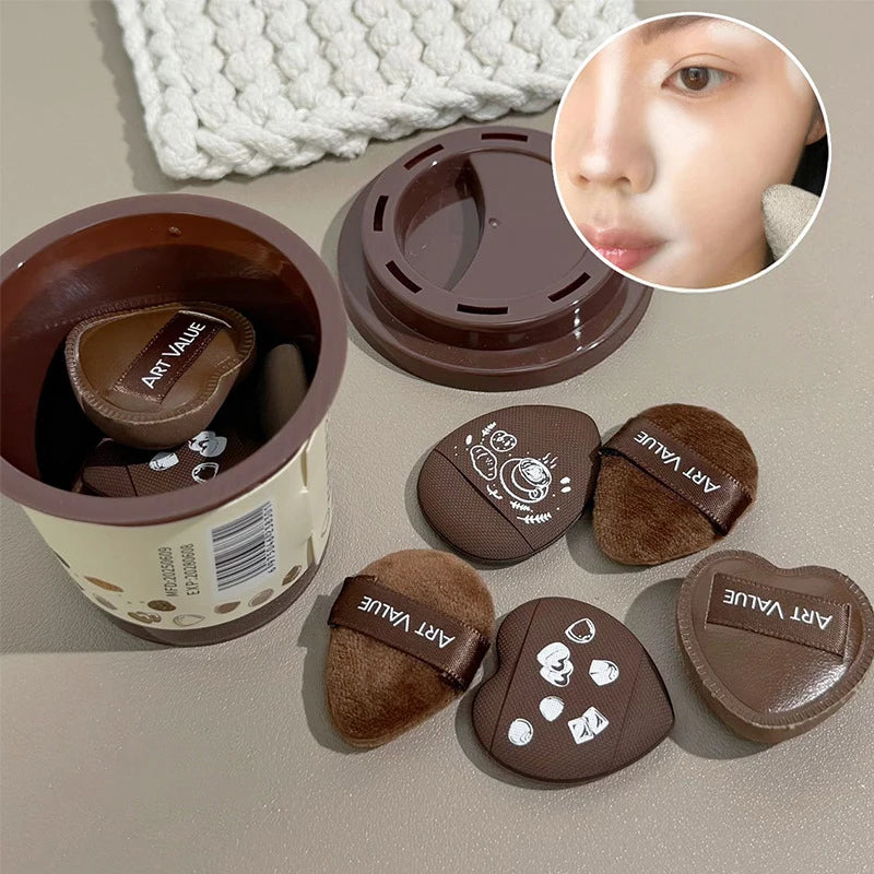 5Pcs Mini Finger Puff Foundation Small Air Cushion Powder Sponge Face Concealer BB Cream Cosmetic Applicator Makeup Tools set Quake