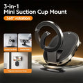 Suction Mount Magnetic Phone Holder Rotatable Wall Mountable Magnetic Stand Adjustable Portable Cell Phone Holder Quake Default Title