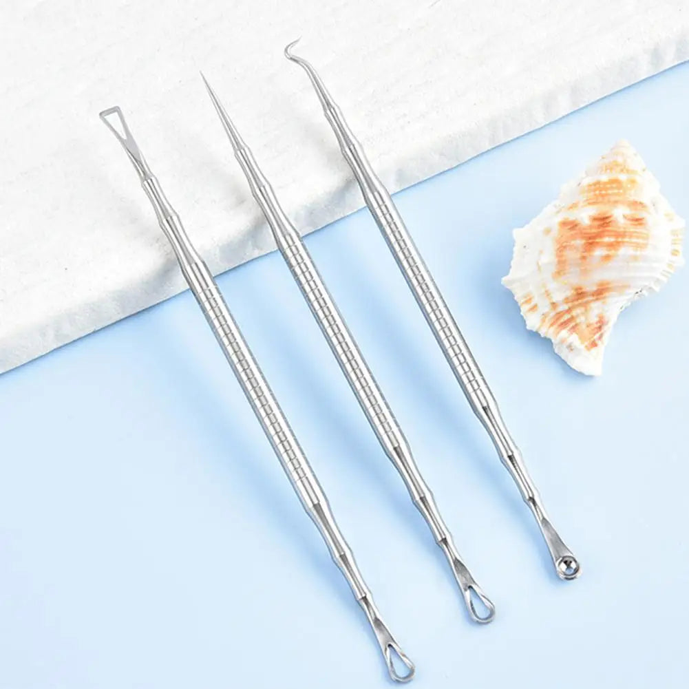 Pimple Extractor Acne Needle Tool Blackhead Comedone Removal Pimple Popper Tool for Face Nose Blackhead Extractor Tool Stainless Quake