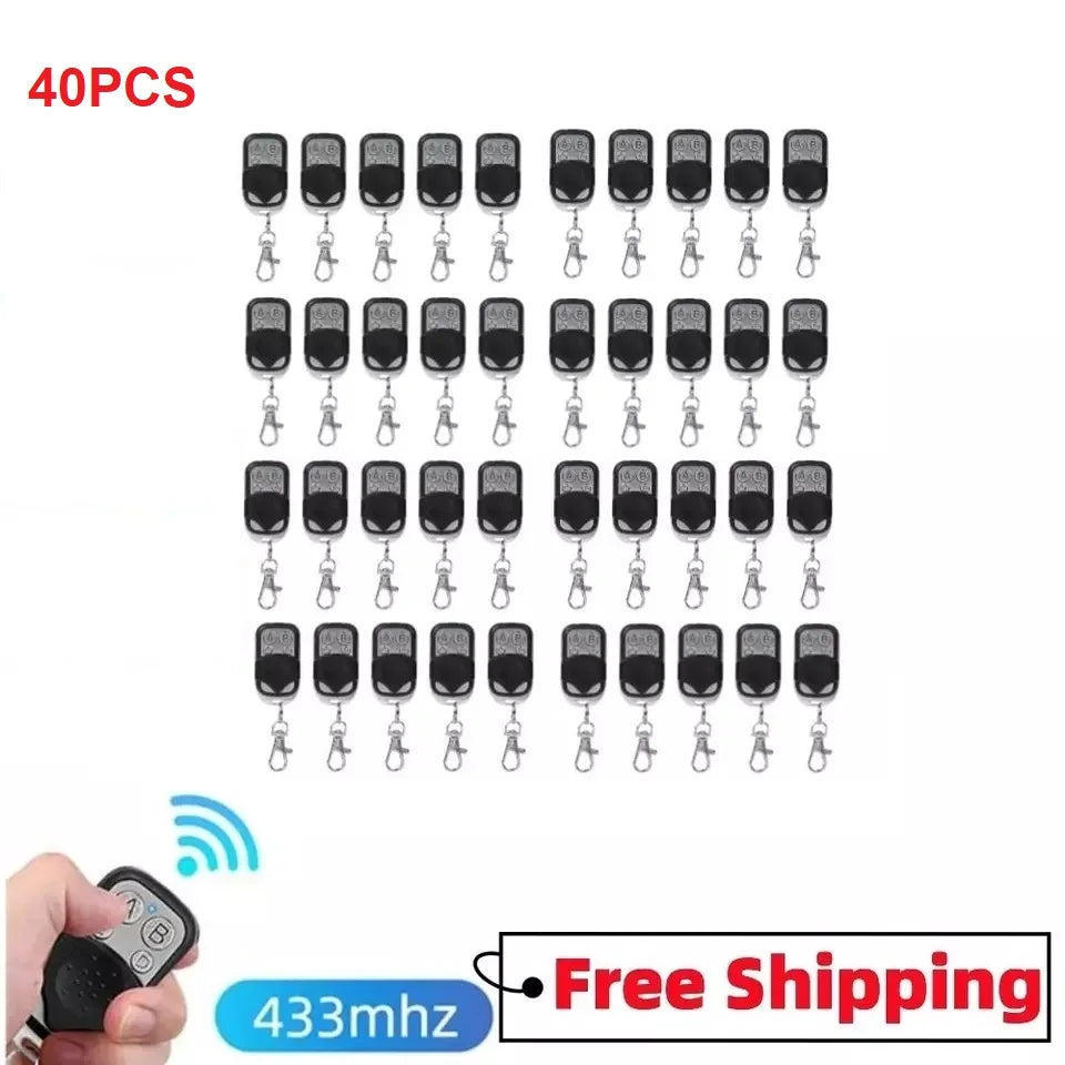 10/50PCS Universal Cloning Duplicator Key Remote Control 433MHZ 433.92MHZ Clone Fixed Learning Rolling Code For Gate Garage Door Quake 40PCS China Mainland