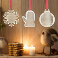 Wooden Cross Stitch Kits for Kids - Festive DIY Christmas Ornaments Set Quake Default Title