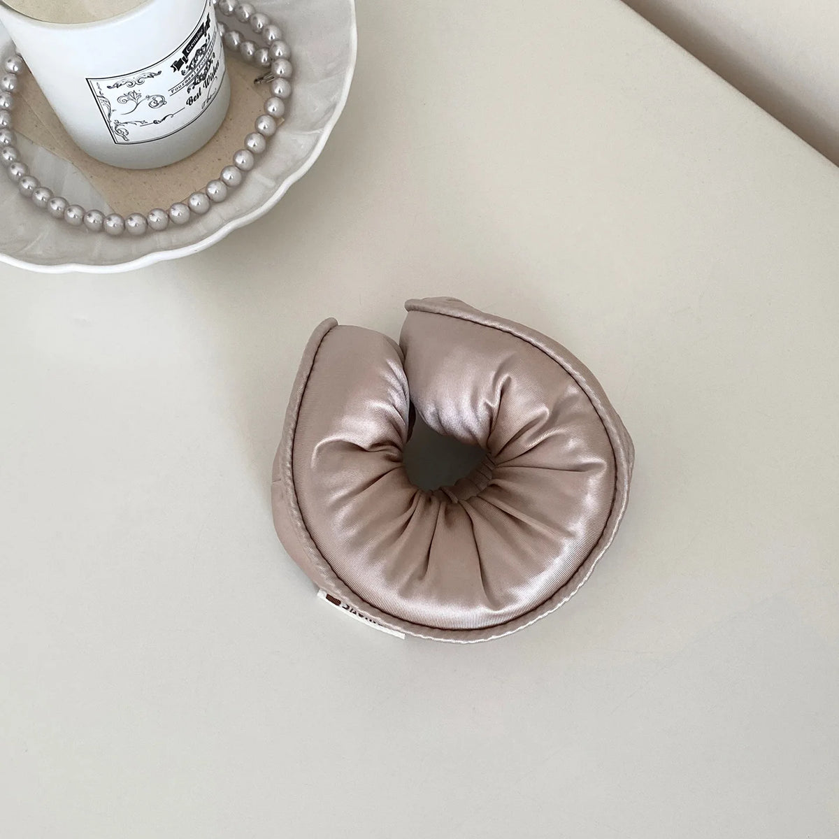 Sponge Sleep Elastic Ponytail Holder Hair Scrunchies for Women Hair Accessories Girls Soft Solid Satin Filled Cotton Big Bands Quake nc