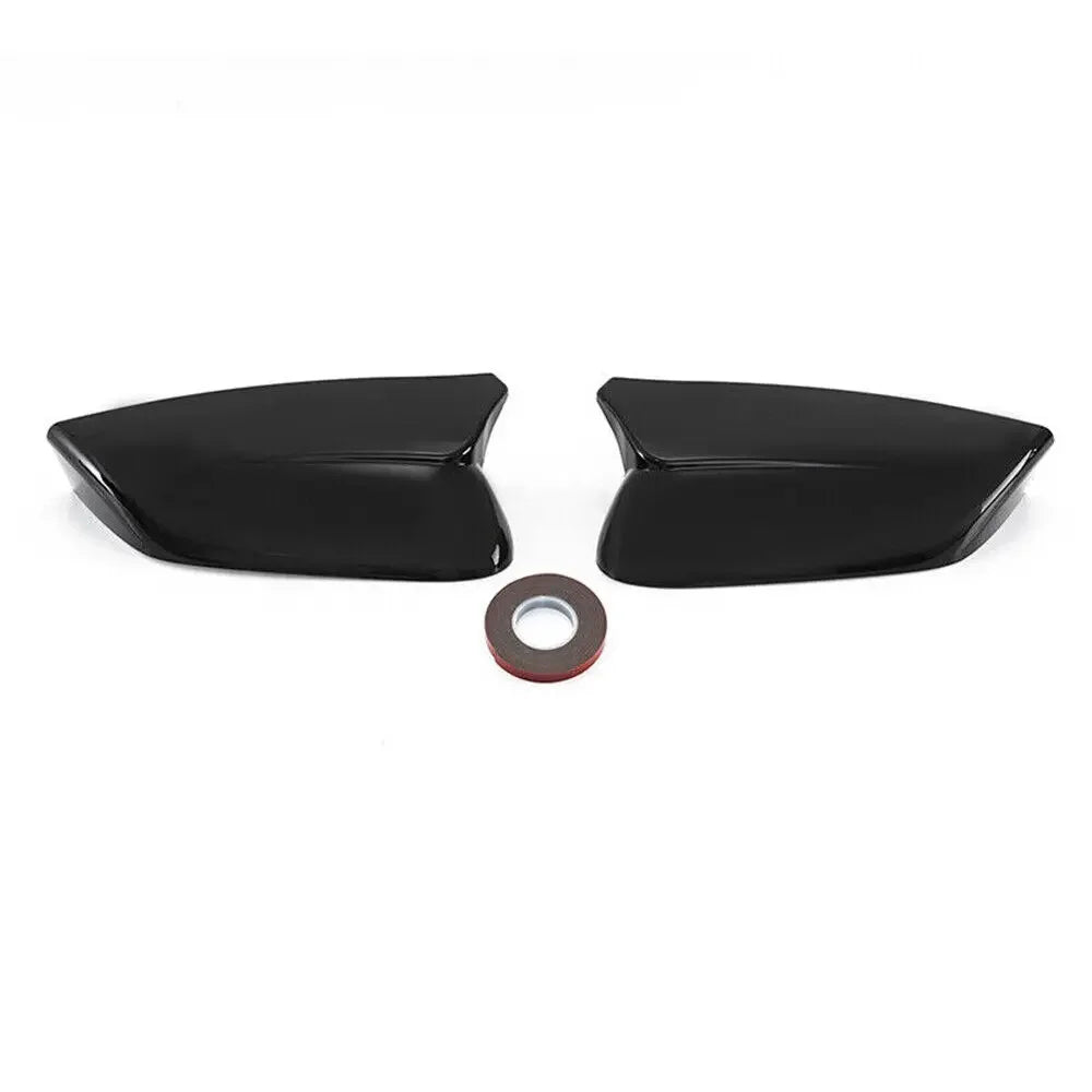 LHD For KIA EV6 2022 2023 Car Rearview Side Mirror Cover Wing Cap Sticker Exterior Door Rear View Case Trim Shell Carbon Fiber Quake Gloss Black