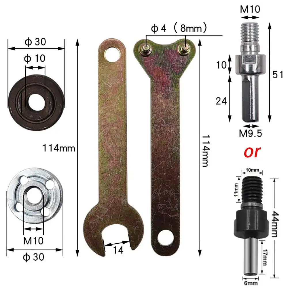 Electric Drill Conversion Angle Grinder Set Metal Connecting Rod for Cutting Disc Polishing Wheel Handle Holder Adapter Tool Quake