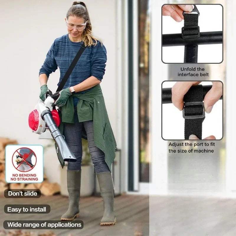 Multifunctional Shoulder Strap Kit Sturdy Anti Slip Harness for Hedge Trimmer Weeder and Leaf Blower Garden Tools Quake