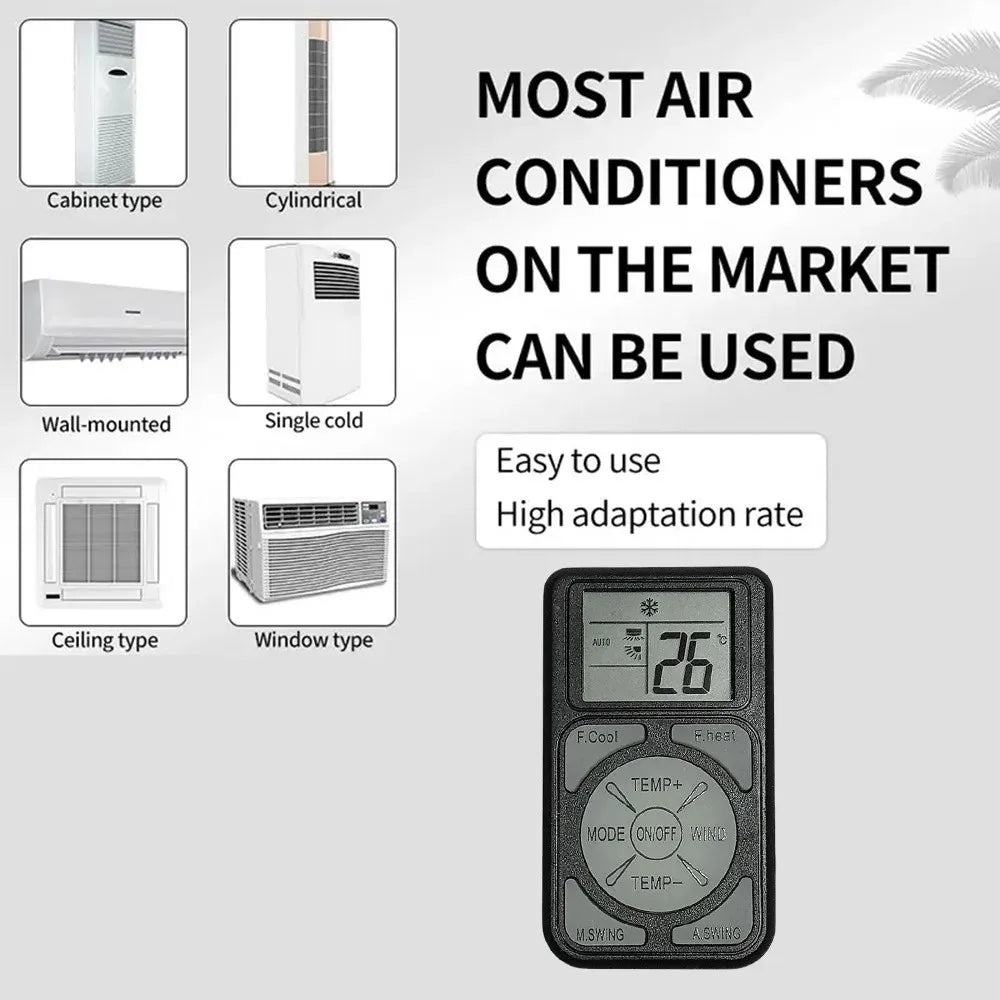 Universal A/C Remote Control Mini With Fluorescent Buttons Air Conditioner Remote Control Remote Control Panel Quake