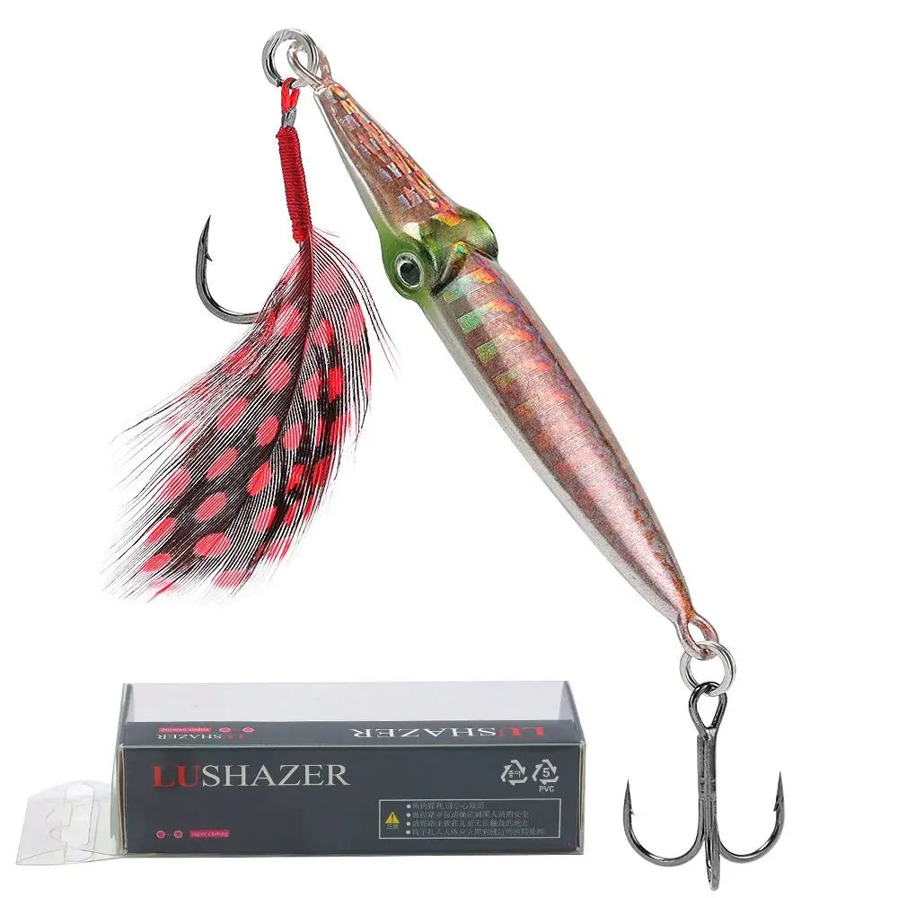 Universal Metal Fishing Lure 3D Eyes jigging Hard squid Bait Lifelike Wobblers Artificial Bait Outdoors Quake E