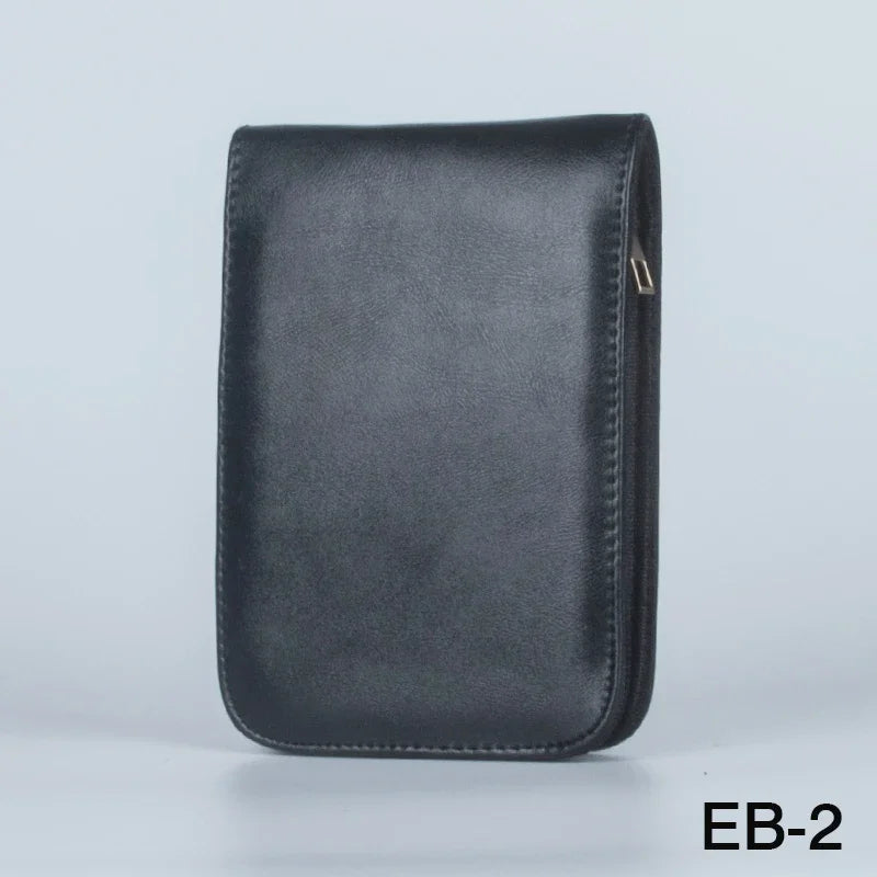 1pcs Special Style Black Pen Or Roller Ball Fountain Pen Leather Case for Only 12 Pen Storage Bag Office Business People Quake
