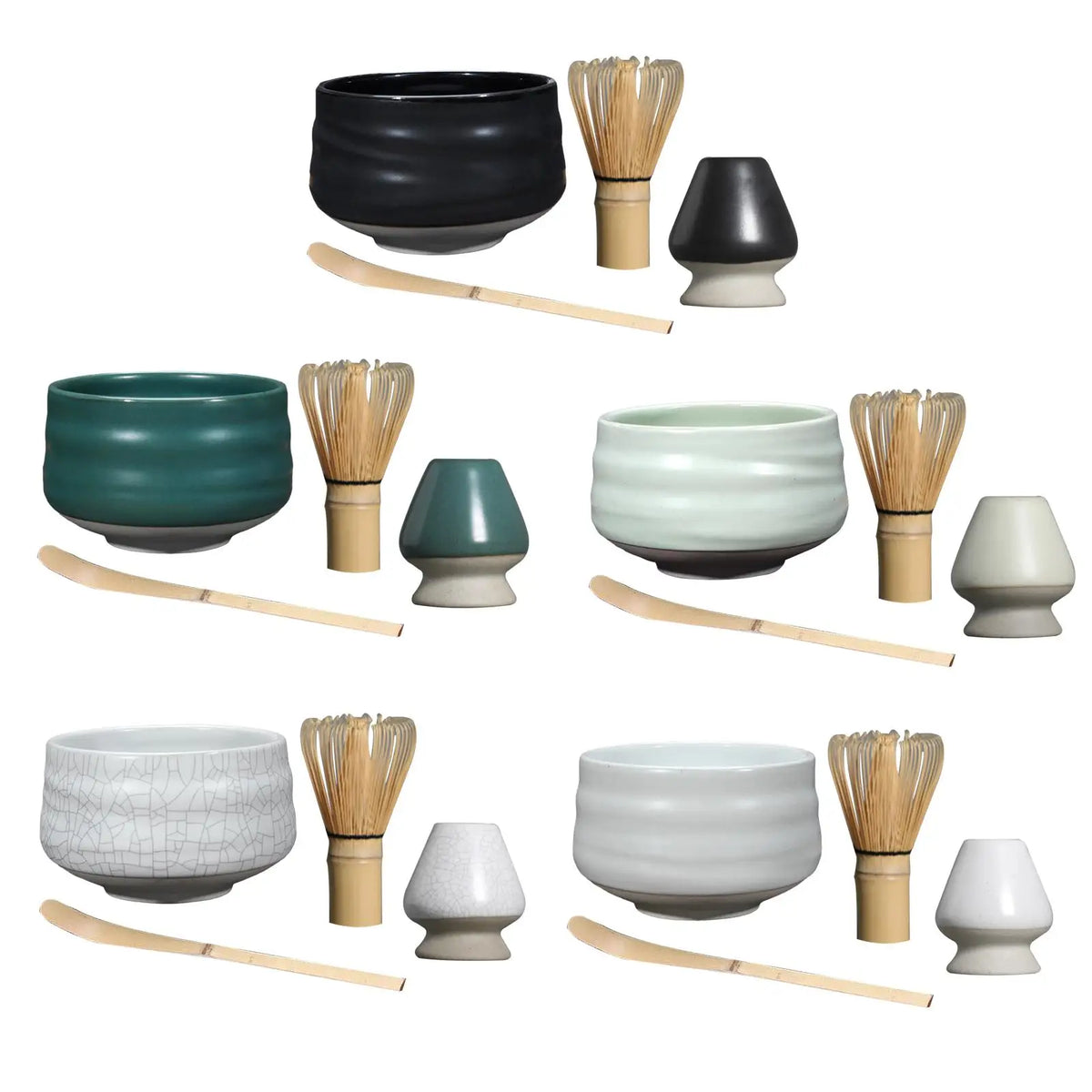 Traditional Matcha Set, Bamboo Matcha Whisk, , Ceramics Whisk Stand Japanese Matcha Preparation, Quake