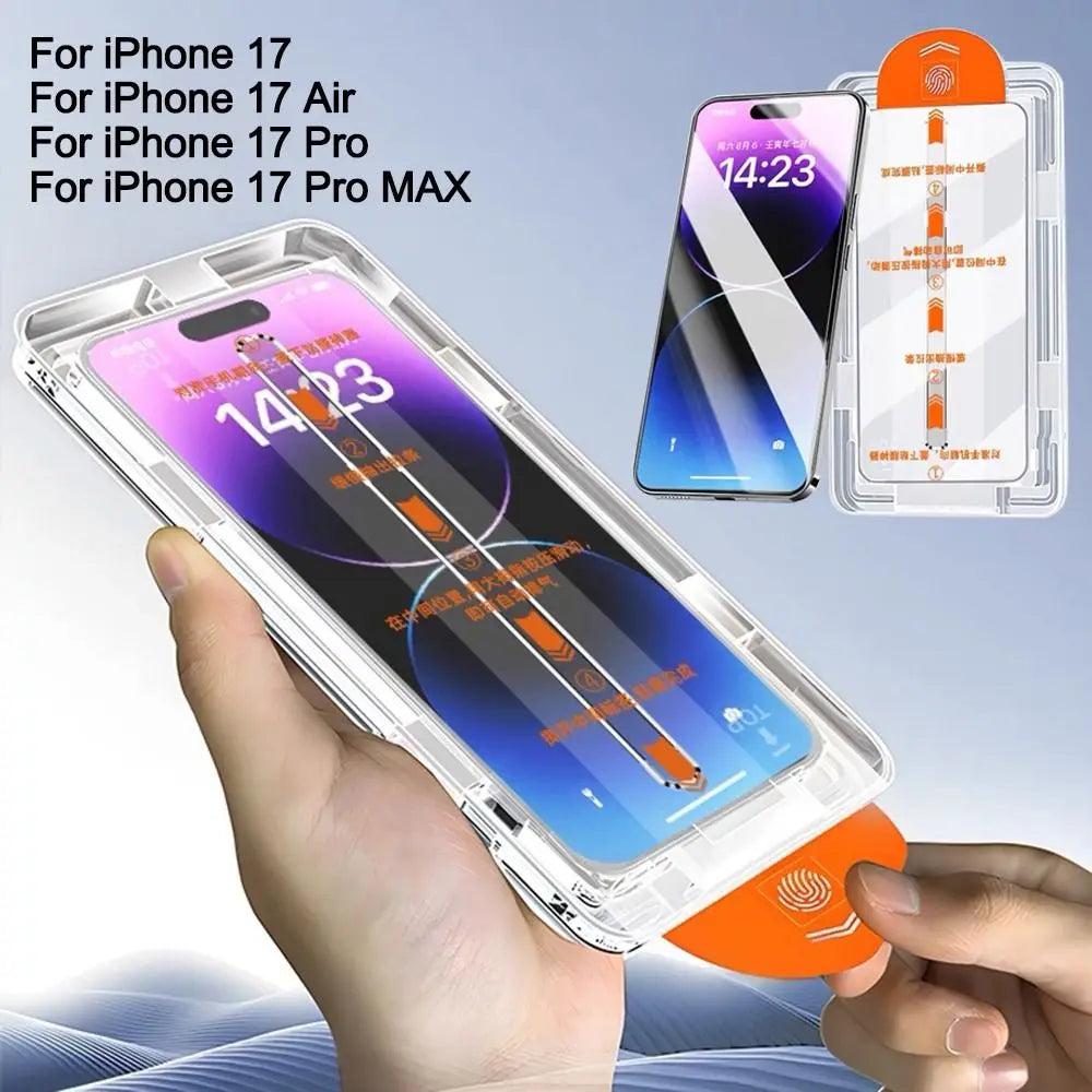 9H Hardness Tempered Film Dust-free High Definition Glass Films Scratch Resistant Phone Protector for iPhone 17/Air/Pro/Pro MAX Quake
