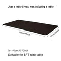 1Pcs Spandex Rectangular Tablecloth Elastic Fitted Stretch Table Cloth Universal 6FT Patio Table Cover Quake black 6ft