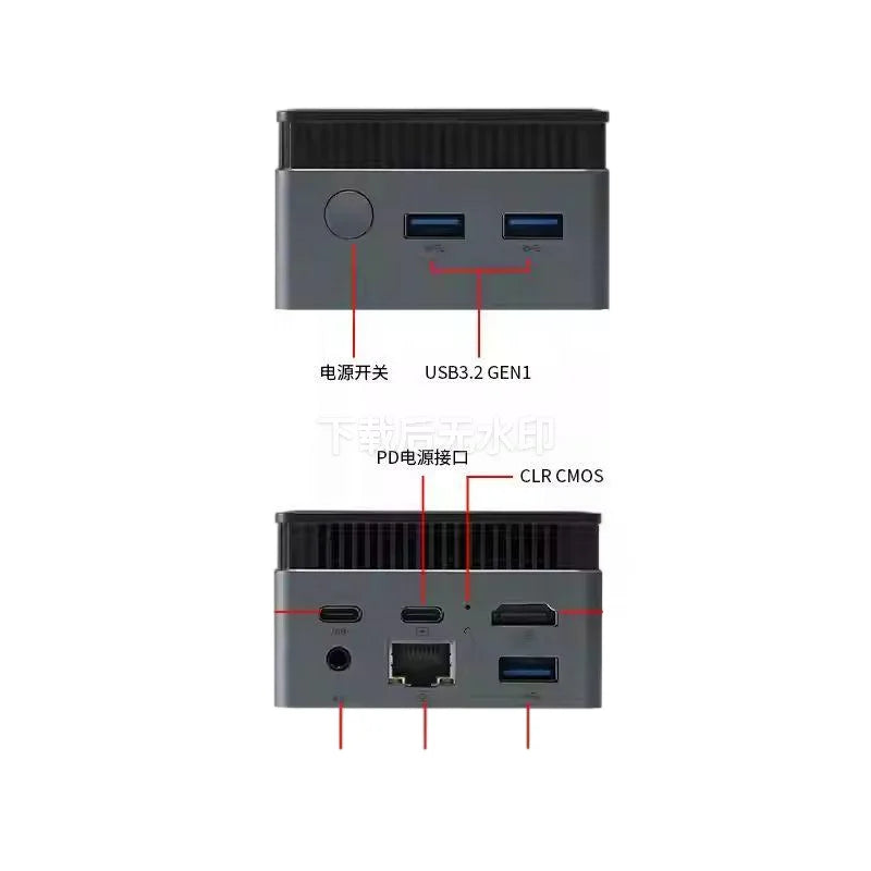 BY53 mini PC N150 Mini Pocket Computer Portable Mini PC Office Ubuntu Invoices can be issued Quake