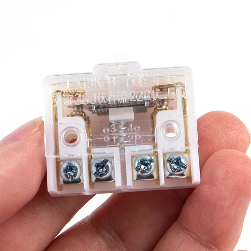 1PC White AC380V 5A Micro Stroke Micro Limit Switch LX19K-B Foot Switch Self-reset 120 Times/hour Quake