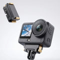 Quick Release Camera Mount Adapter with 1/4Inch Thread 2Prong Base, Aluminum Alloy Tripod Connectors for Action 6 K1KF Quake CN