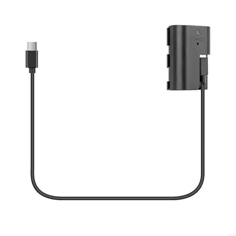 Portable Spring Type C to LPE6 Dummy Battery Power Cable for R 90D 80D 70D 60Da Mark 6D Mark 7D Mark K1KF Quake 50cm