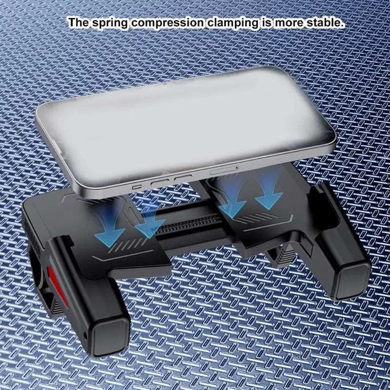 Mobile Gaming Phone Grip Controller with Upper Press Tab, Mount-Style Phone Holder, ABS Handheld Gamepad for Cellphone K1KF Quake