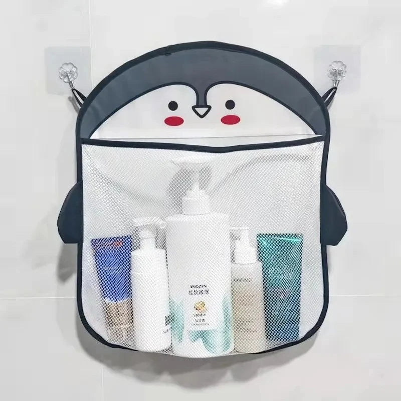 Large Bathroom Storage Mesh Bag, Children's Bath and Water Toy Storage Bag, Baby Mesh Bag, Suction Cup Hanging Bag. Quake