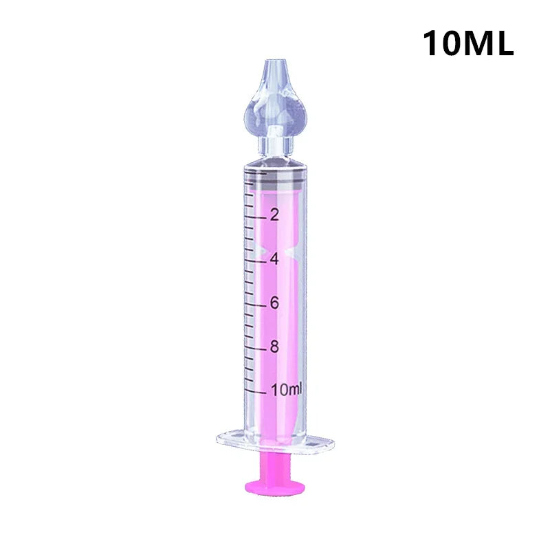 vvocci Lavado Jeringa 10ML/20ML Lavado Nasal Bebe Aspirador Nasal Para Bebe Baby Nasal Aspirator Syringe Baby Nose Cleaner Quake B251 -pink 10ml 1pc