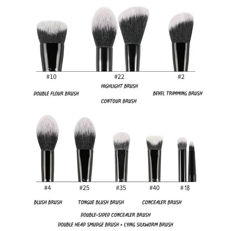 KVD Makeup Brushes Series Blusher Powder Foundation Concealer Eye Shadow Blending Cosmetic Beauty Soft Brush Tools Maquiagem Quake