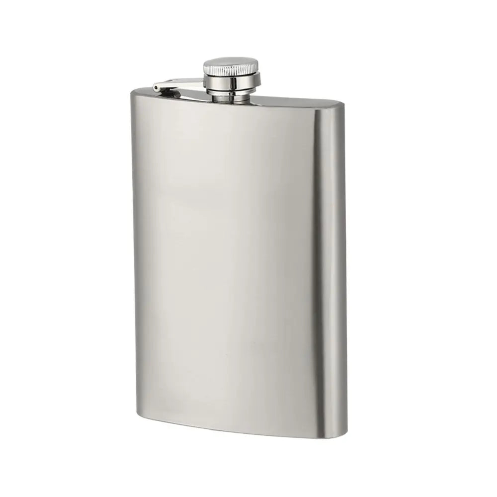 Stainless Steel Hip Flask Portable Liquor Flask Leakproof Drinking Bottle Alcohol Wine Whiskey Holder Drinkware Wedding Party Quake 9oz (252ml)