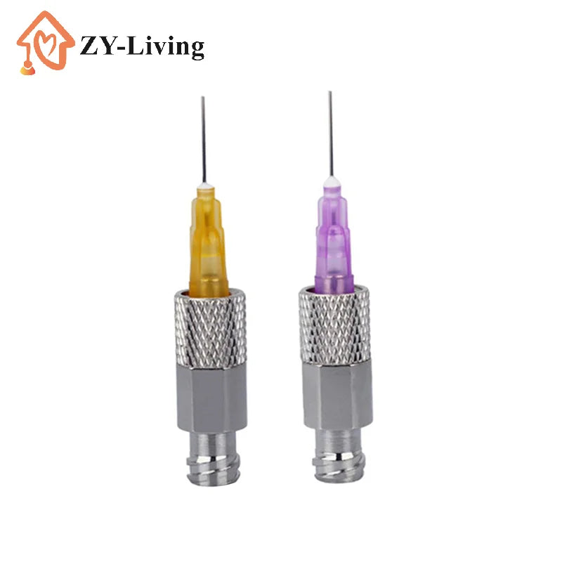 1pcs Pneumatic Stainless Steel Luer Lock Extension Adaptor Metal Threaded Syringe Connectors Male To Female Luer Lock Fitting Quake Default Title