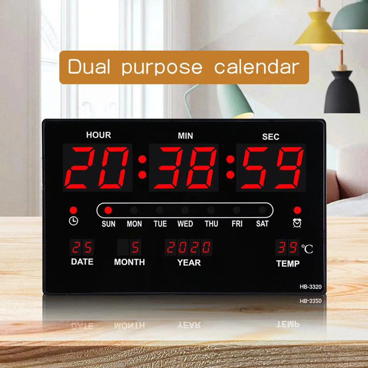 LED Digital Desk Alarm Clock Calendar Temperature Decor Housewarming Gifts Quake