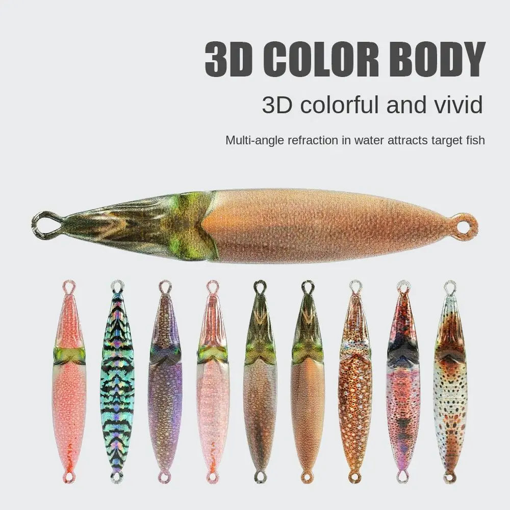 Universal Metal Fishing Lure 3D Eyes jigging Fishing Tackle Sinking Lifelike Hard squid Bait Outdoors Quake