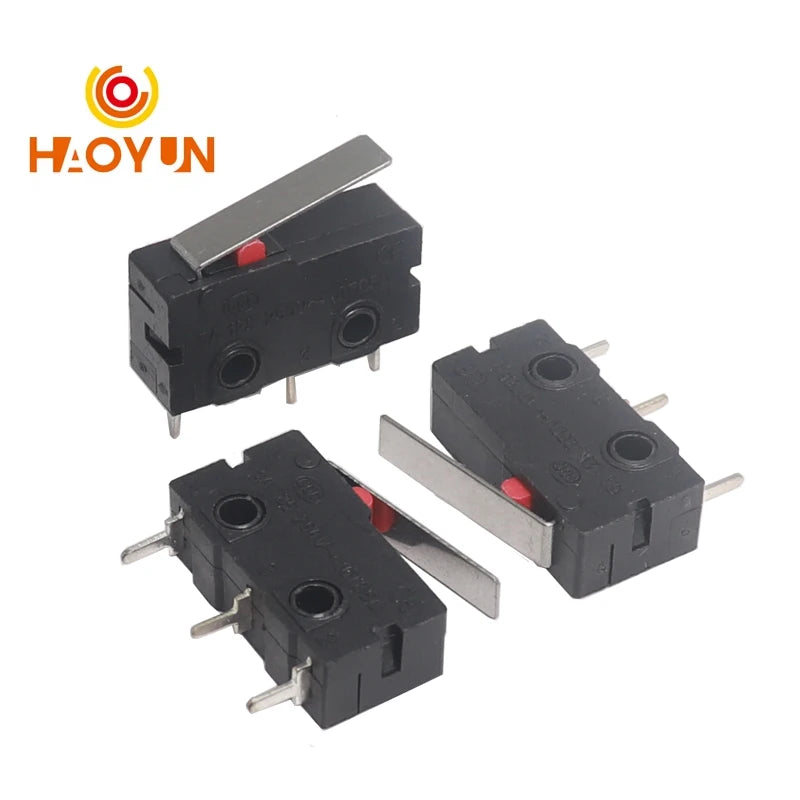 【10PCS】Micro Roller Lever Arm Open Close Limit Switch KW12-3 PCB Microswitch Quake