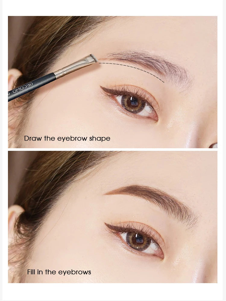 Eyeliner brush eyebrow brush do not eat powder easy overhand blade flat head brush circular arc brush eye repair makeup brush Quake