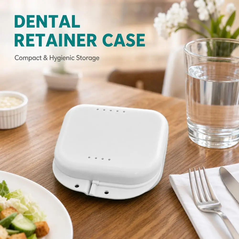 Denture Box Denture Tray Box Orthodontic Braces Protective Cover Ventilation Hole Denture Box Quake