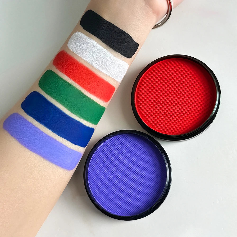 30G Water Solubility Monochromatic Body Paint Black And White Makeup Face Paint Halloween Party Waterproof Makeup Body Painting Quake