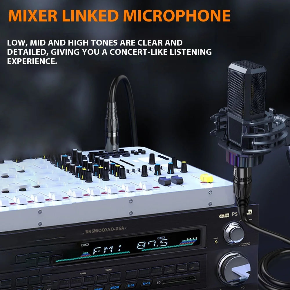 XLR Balanced Audio Cable,Microphone XLR Male to Female Audio Cable,3-Pin XLR Microphone Cable for Microphones,Preambles,Speaker Quake