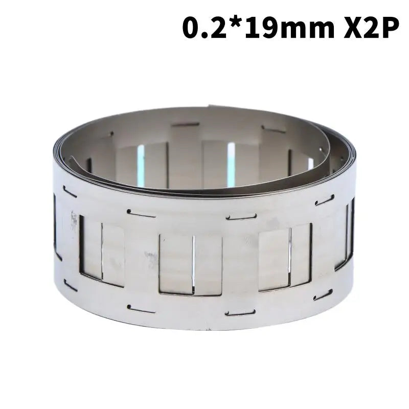 1 Roll Lithium Battery Nickel Strips 1Meter 0.15*20.2mm 2P Nickel Plated Steel Strip For 18650 Battery Pack Spot Welding Quake 0.2x19mm 2P