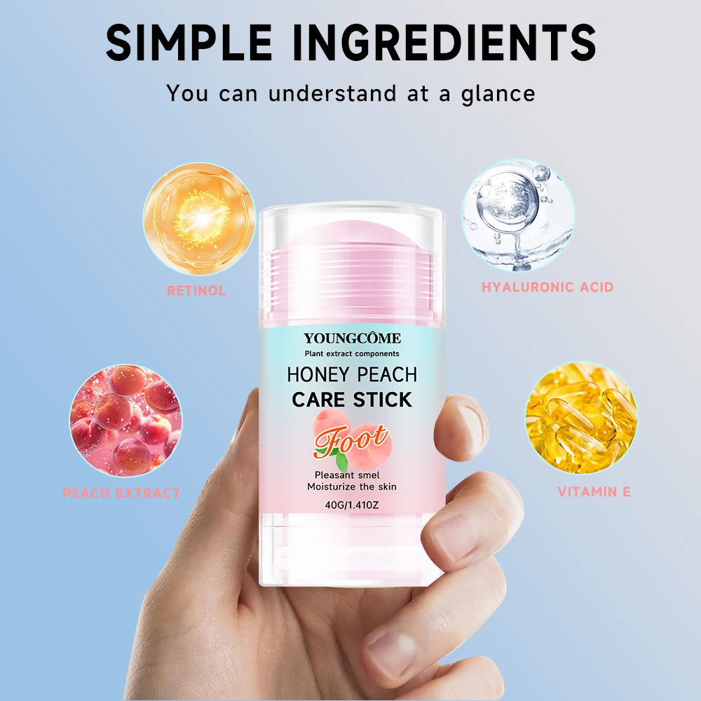  Honey Peach Care Foot Stick Deodorant Stick Anti Sweating Keep Drying Fragrance RemoveFoot Odor Foot Refresh Sticks Quake