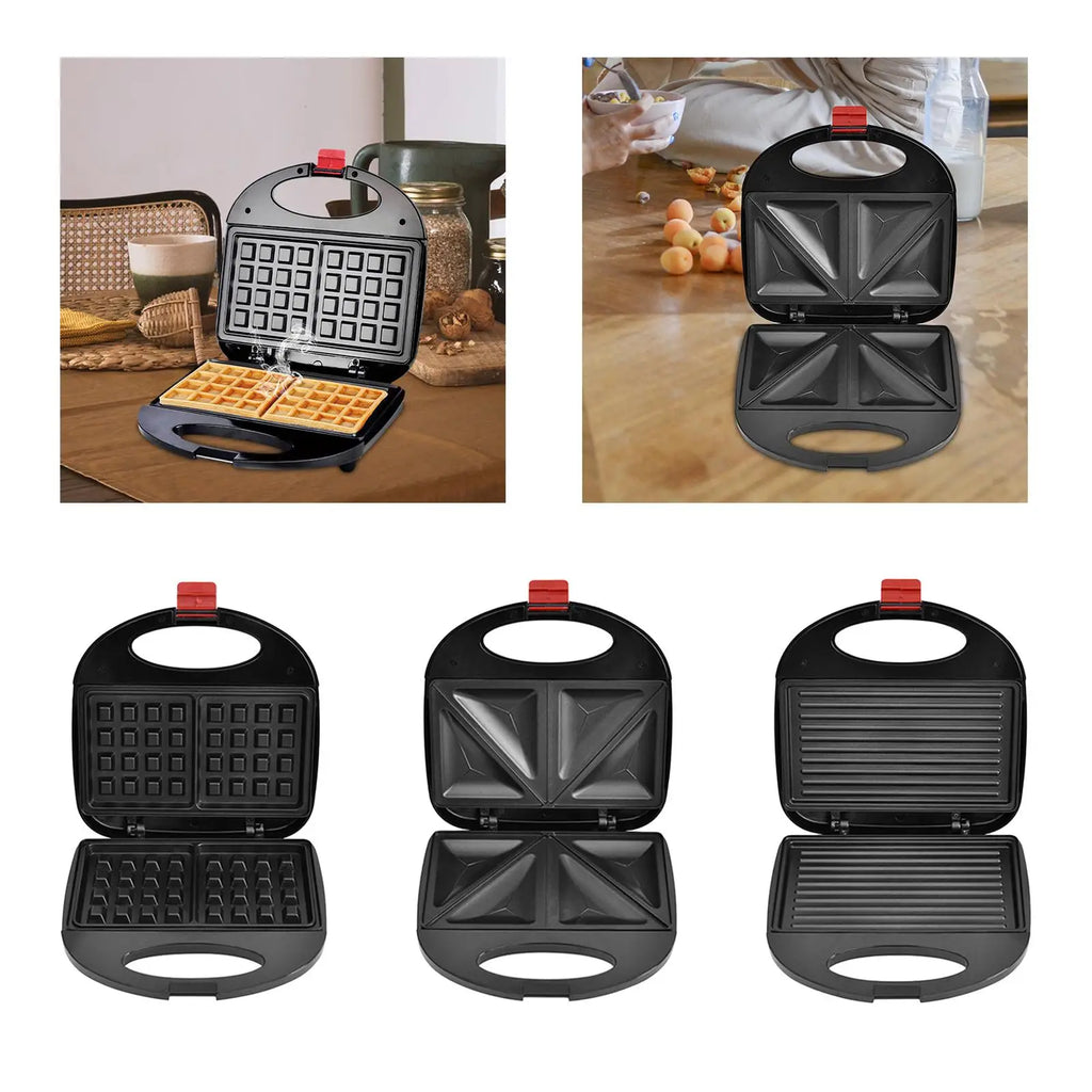 Mini Waffle Maker Machine Nonstick Plates Kitchen Tools Electric Sandwich Maker for Sandwich Muffins Pancakes Omelette Quake