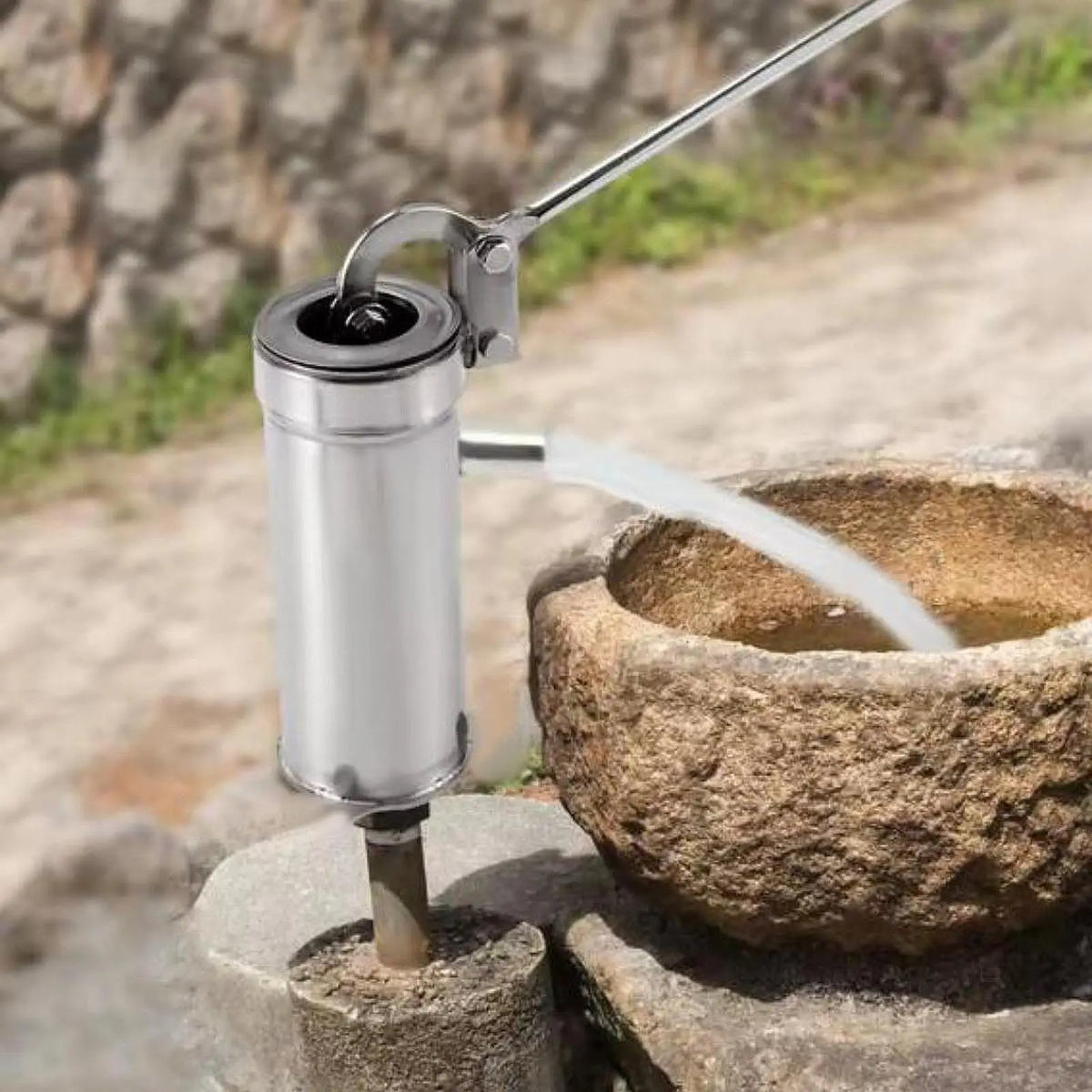 Ergonomic Stainless Steel Water Pump Manual Pitcher Pump Deep Well Accessory for Yard Farm Irrigation Needs Quake