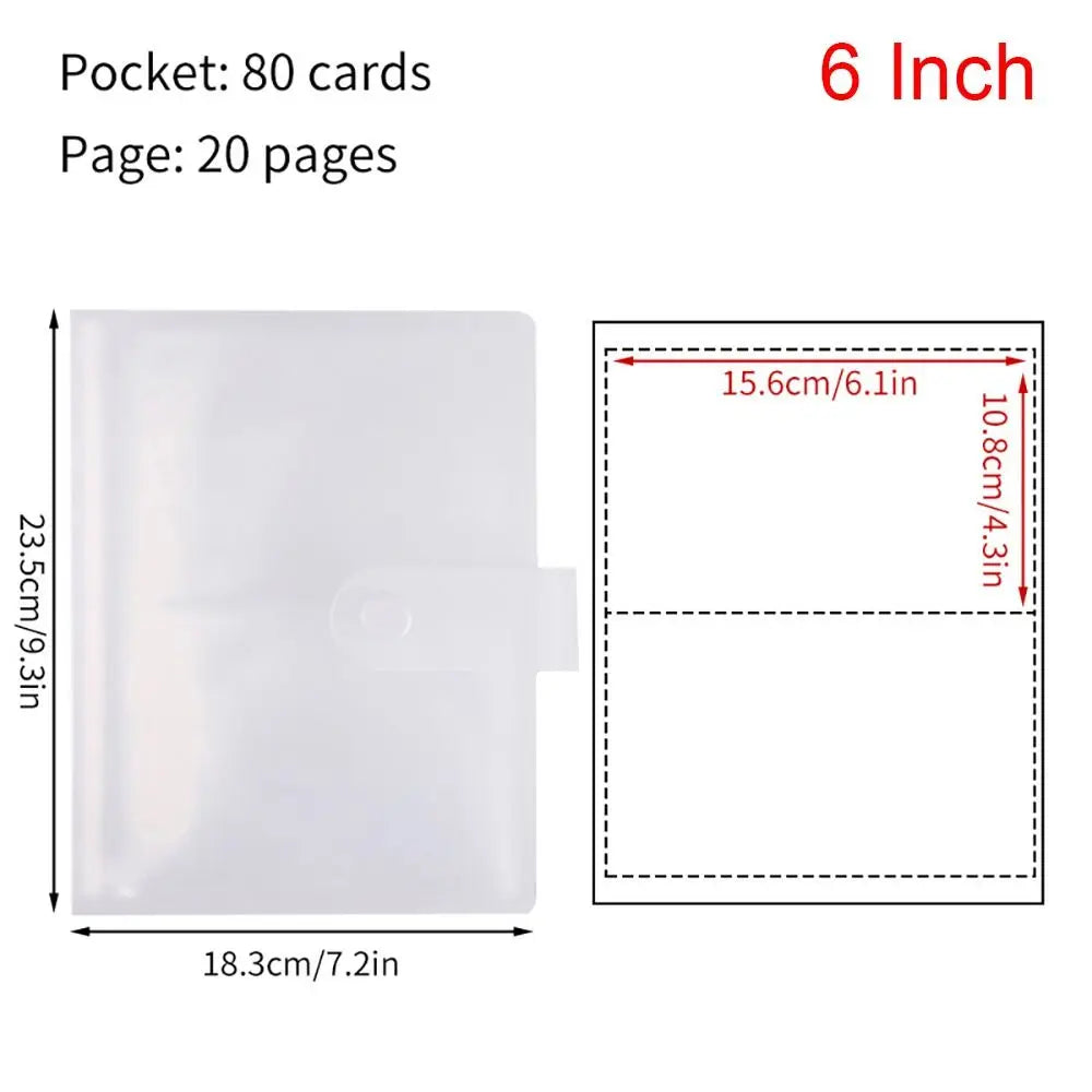 3/4/5/6 Inch 80/160 Slot Photo Album Idol Photocard Holder Idol Star Card Collect Book Creative Photo Albums Picture Card Holder Quake 6 Inch-80 Cards