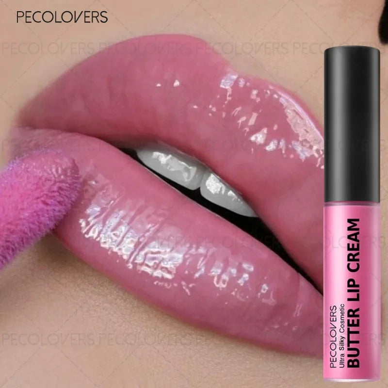 1PC Buttery Short Lip Gloss, Moisturizing Lipstick, High Color Rendering, Suitable for Various Makeup Looks, Lip Cosmetics Quake