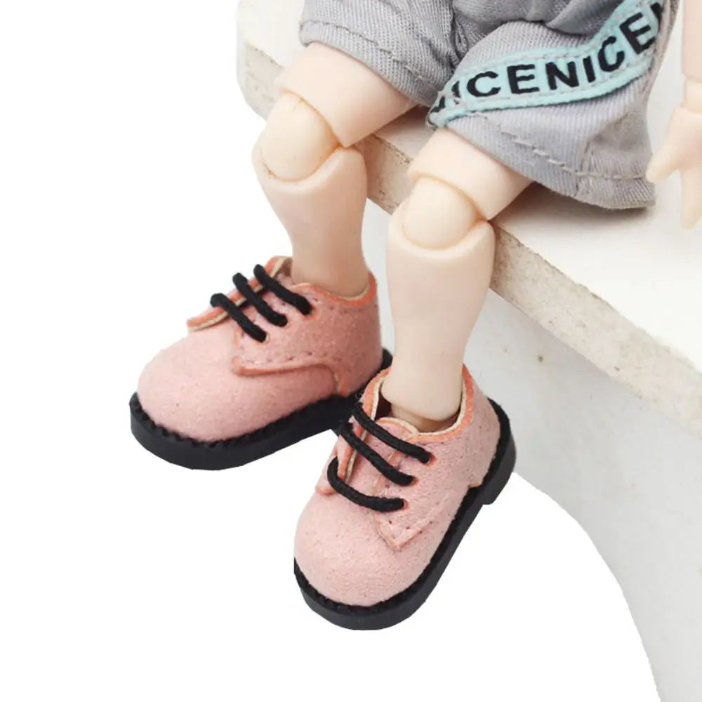 Multiple Colour 1 Pair Ob11 DOD 1/12 Bjd Doll Shoes All-Match PU Leather Body9 GSC YMY Shoes Delicate Cute Quake