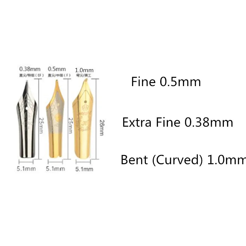 5pc Office Pen 26 Nib Limited Edition Write Fit for Most Golden F EF Fountain Pen Quake