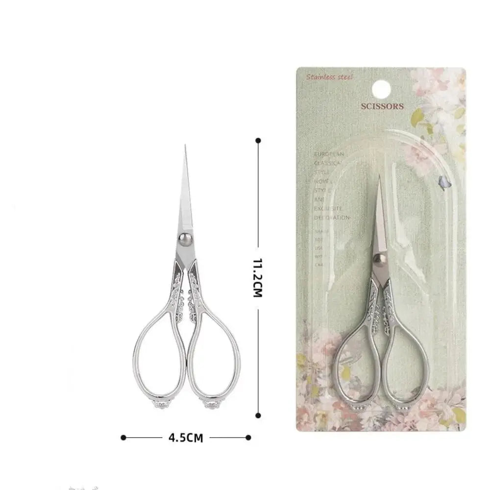 Vintage Detail Tailor Scissors Precision Embroidery Pointed Scissors Stainless Steel Office Supplies Sewing Scissors Quake 1