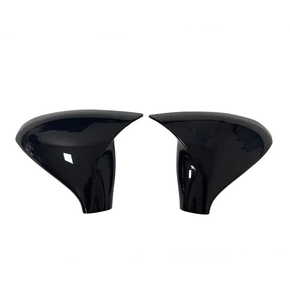 For Peugeot 207 2006-2014 308 2006-2013 Car Sticker Rearview Side Mirror Cover Wing Cap Exterior Case Trim Shell Housing Carbon Quake Glossy Black