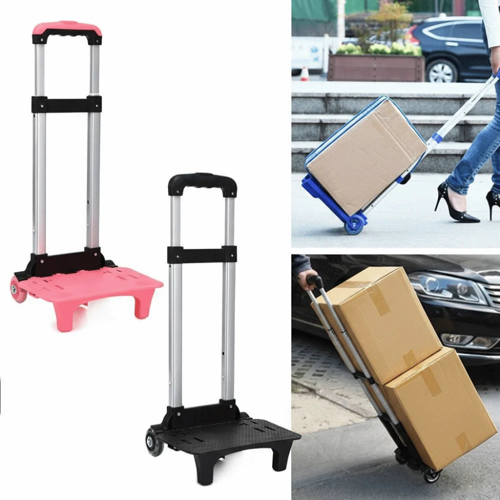 Foldable Durablel Luggage Travel Hand Cart Pet Bag Student Backpack Pullling Rod Carrier Trolley Rack Quake